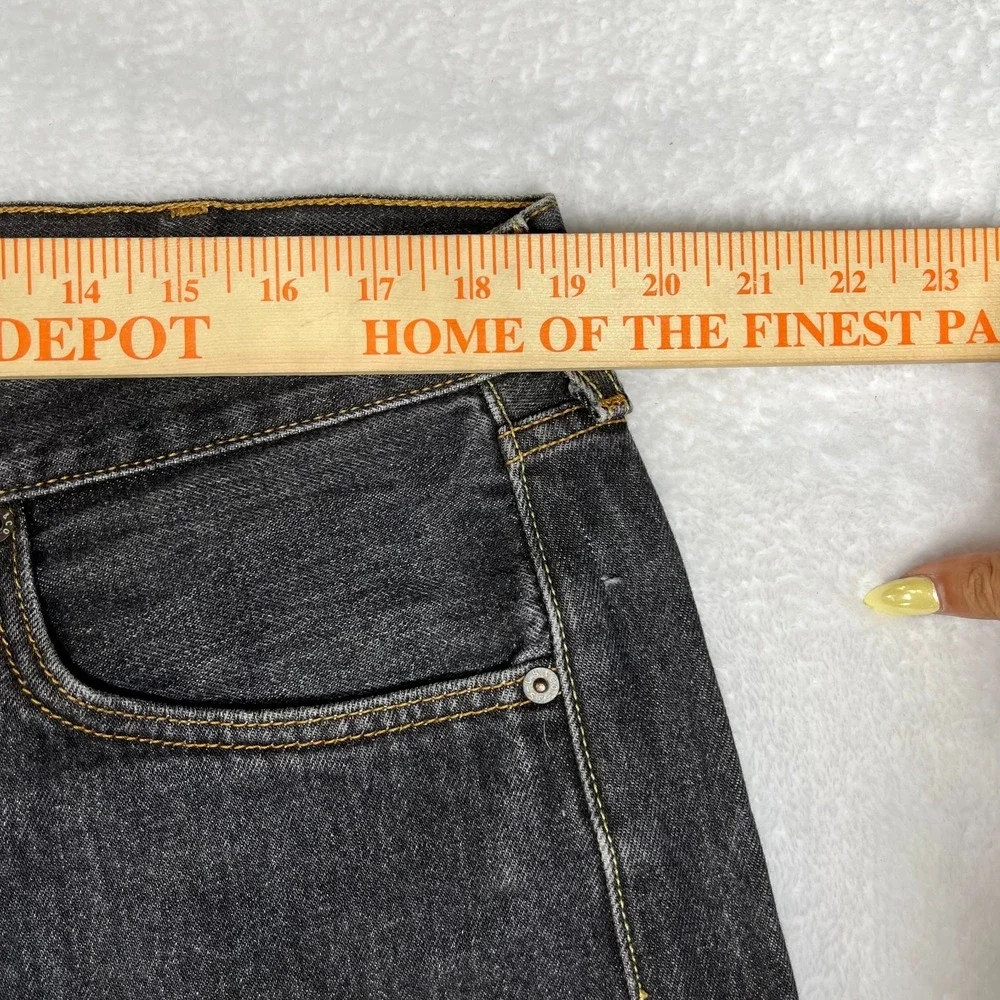 Levi's 501 Original Fit Straight Jeans Men's Black Denim Button Fly -‎ 38X29.5